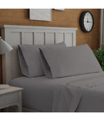 Organic Cotton 144TC Percale Pillowcases Set of 2 Light Gray