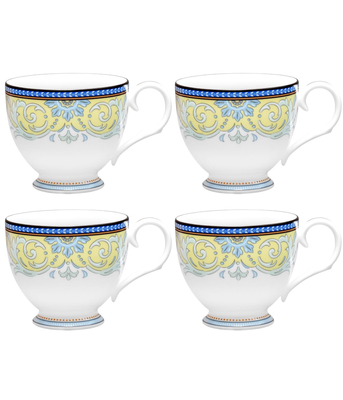  Noritake Menorca Palace Set of 4 Cups - Multi - Bonton