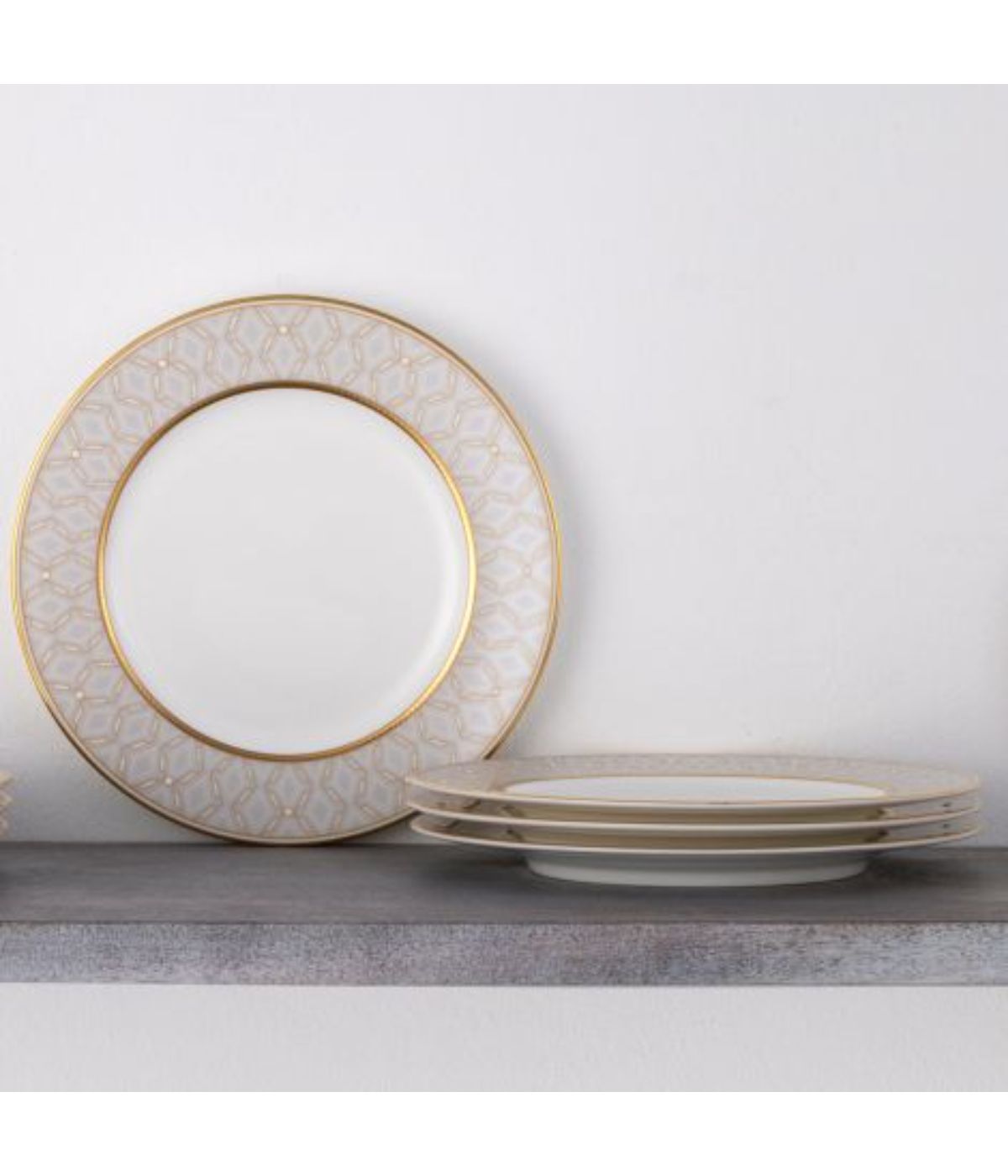  Noritake Noble Pearl Set of 4 Salad Plates - White - Bonton