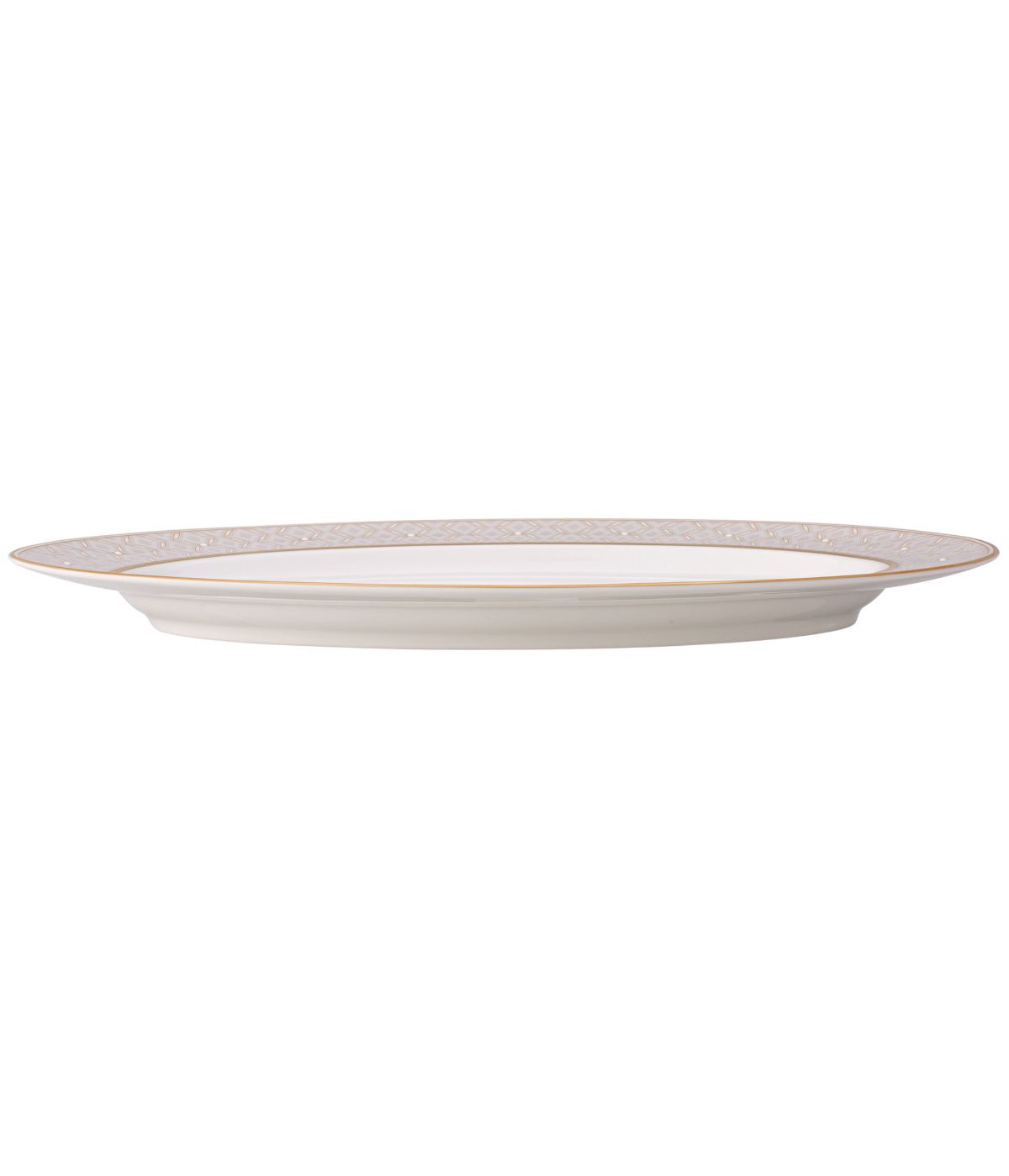  Noritake Noble Pearl Oval Platter - White - Bonton