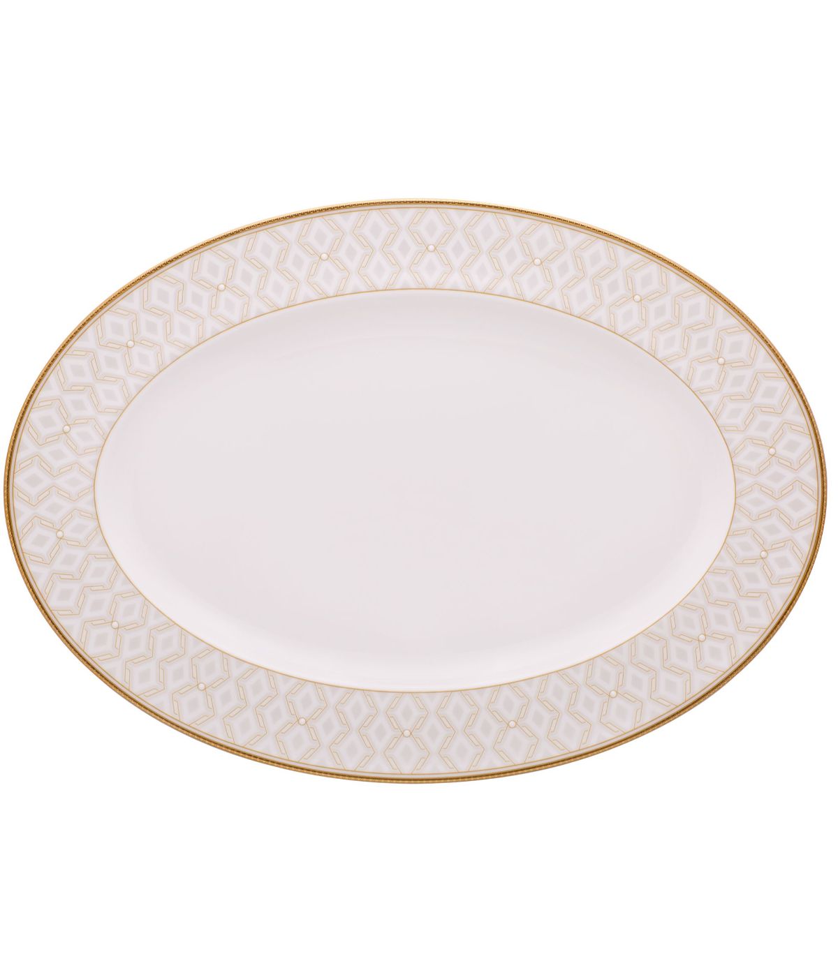  Noritake Noble Pearl Oval Platter - White - Bonton