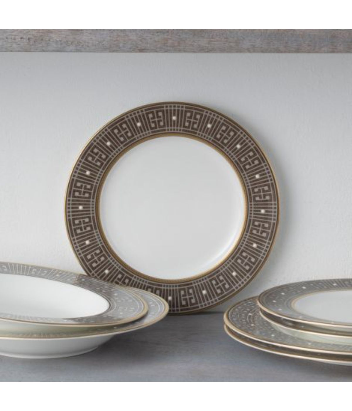  Noritake Infinity Set of 4 Salad Plates - Bronze - Bonton