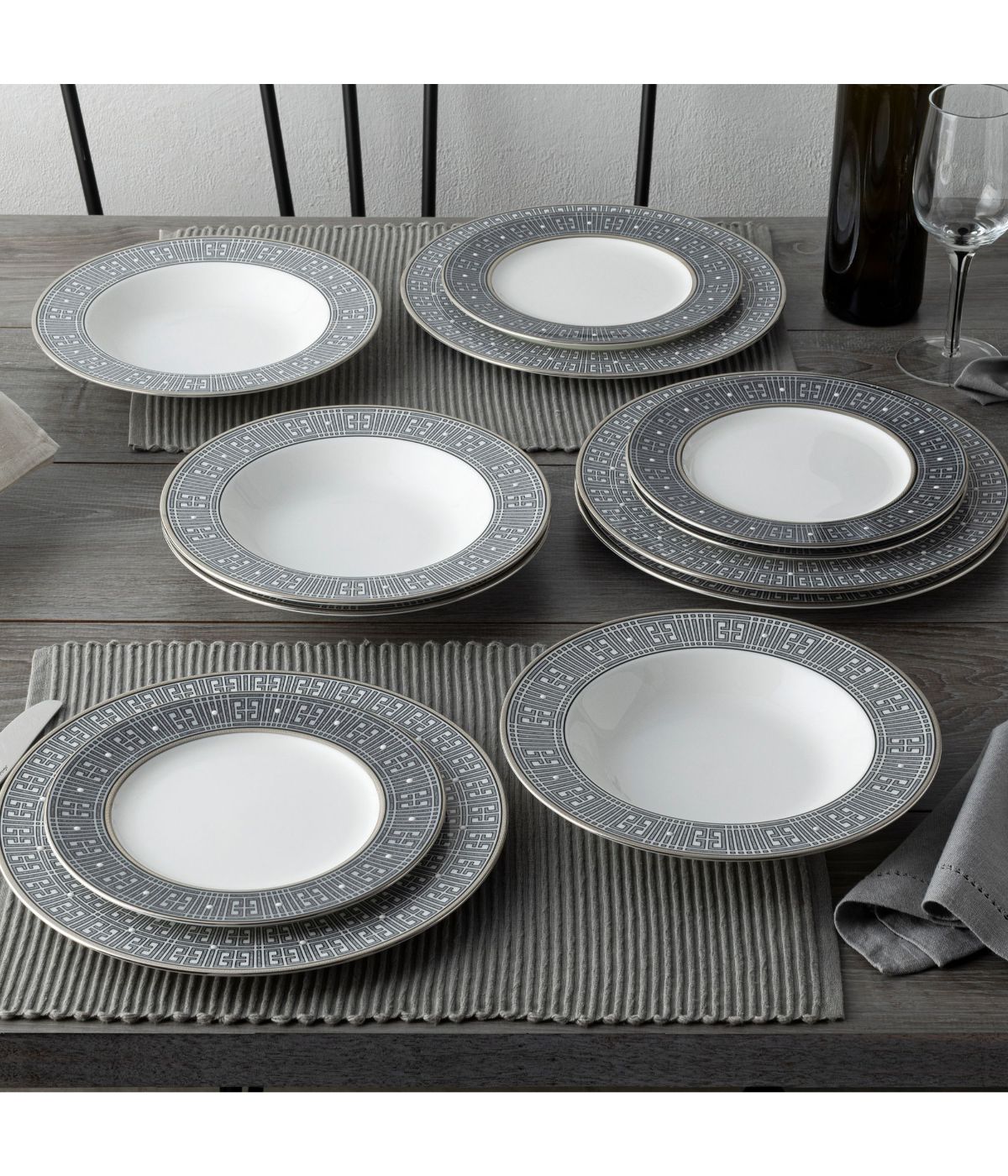  Noritake Infinity 12 Piece Set, Service for 4 - Graphite - Bonton