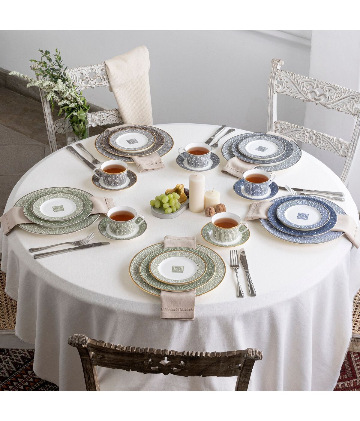  Noritake Infinity 5 Piece Place Setting - Green/Platinum - Bonton