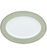  Noritake Infinity Oval Platter - Green/Platinum - Bonton