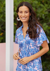 Palm Beach Short Sleeve Tiered Dress