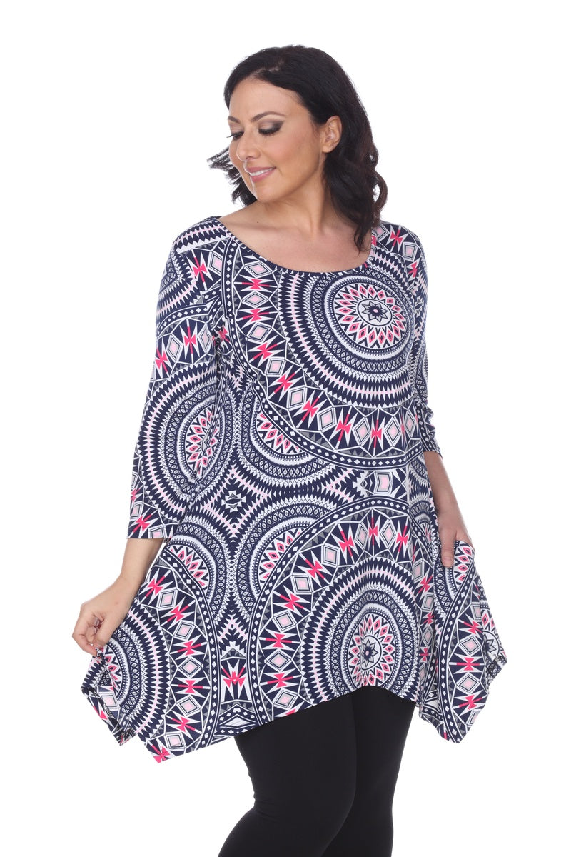  White Mark Plus Size Maji Tunic - 1X - Bonton