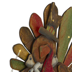 13" LED Lighted Turkey With Pumpkin Fall Harvest Decoration