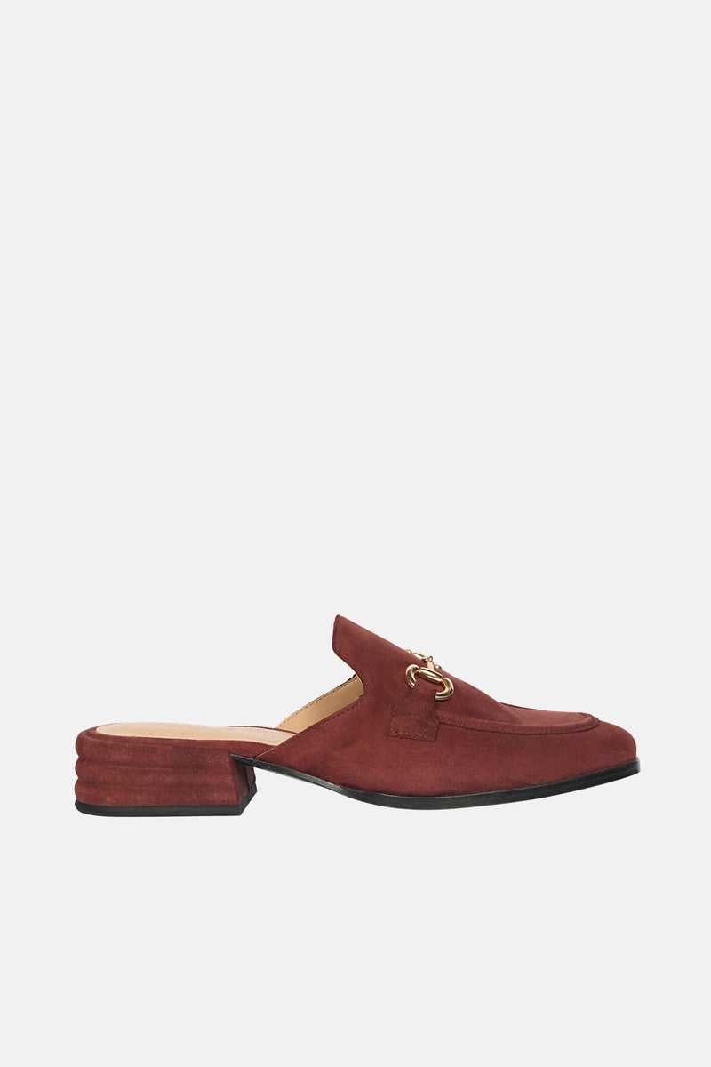  Saint G Savannah Suede - Heeled Mule - Burgundy - Bonton