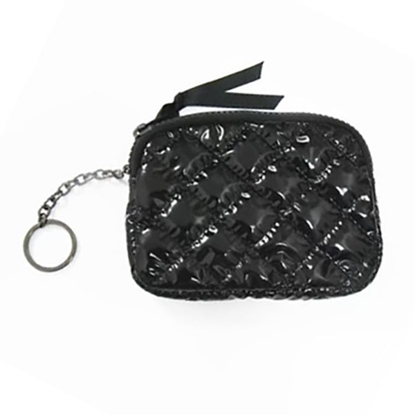  Lemonbella Diamond Key Chain Wallet Glossy Black - Black - Bonton