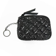 Diamond Key Chain Wallet Glossy Black