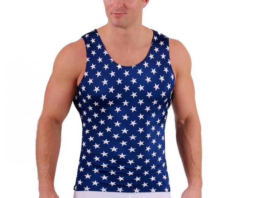  InstantFigure Insta Slim USA Stars Activewear Muscle Tank 4MAT001 - Stars - Bonton