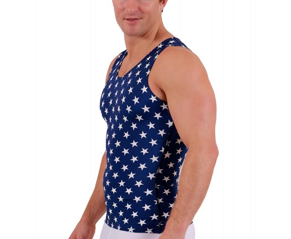  InstantFigure Insta Slim USA Stars Activewear Muscle Tank 4MAT001 - Stars - Bonton