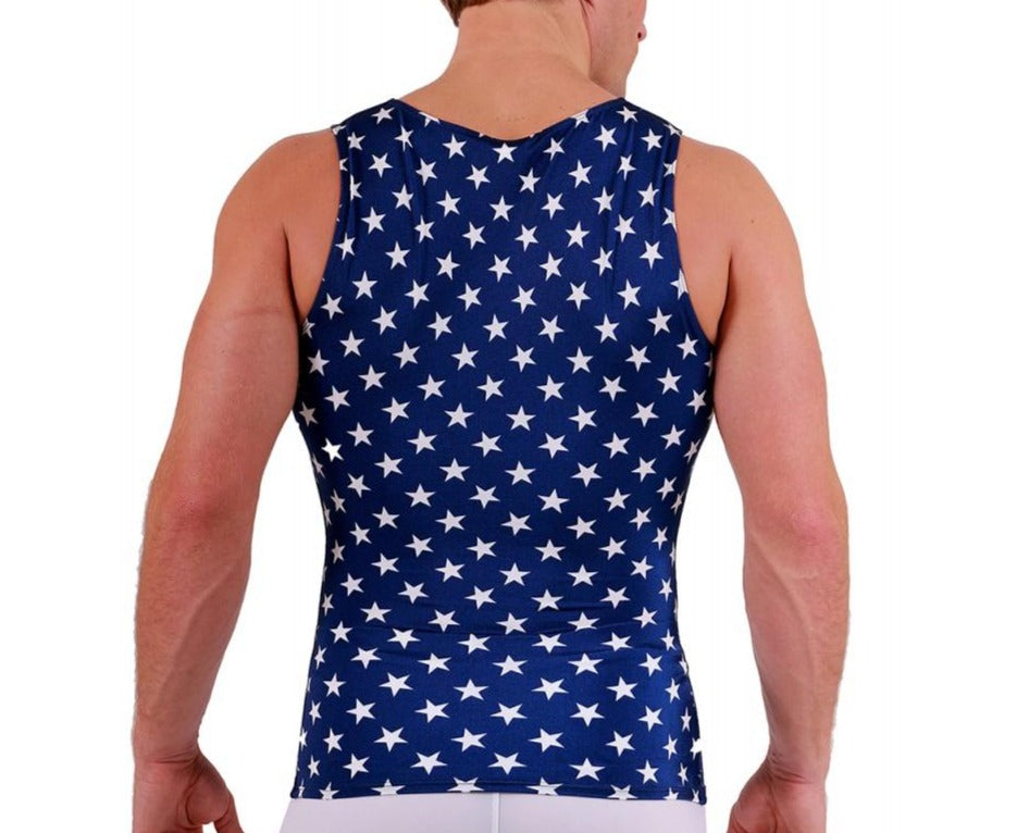  InstantFigure Insta Slim USA Stars Activewear Muscle Tank 4MAT001 - Stars - Bonton
