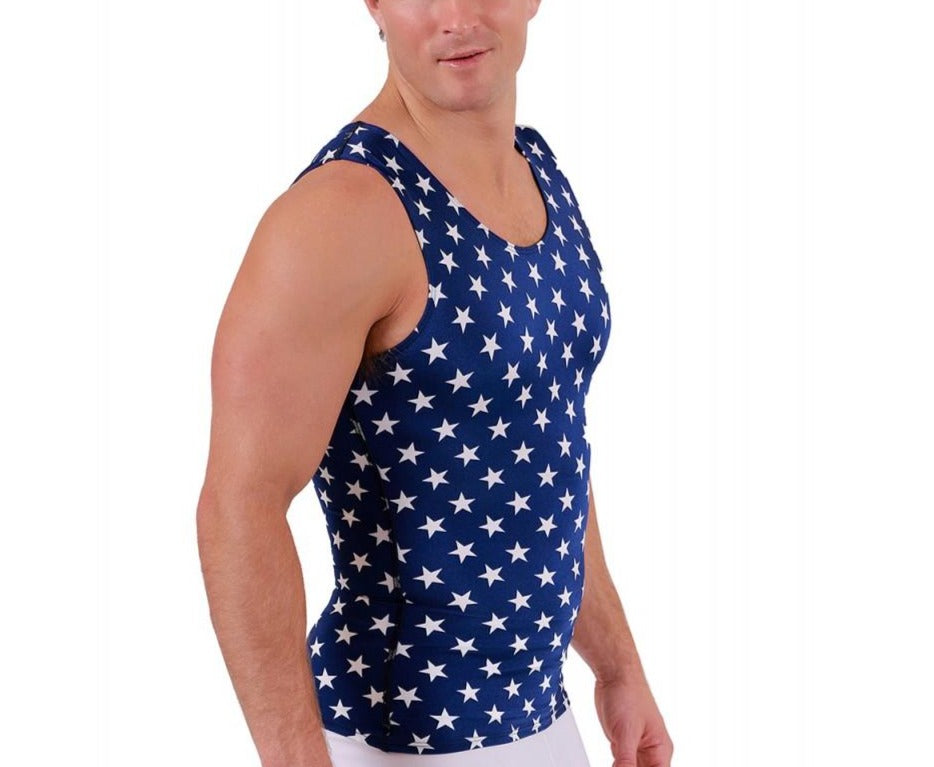  InstantFigure Insta Slim USA Stars Activewear Muscle Tank 4MAT001 - Stars - Bonton