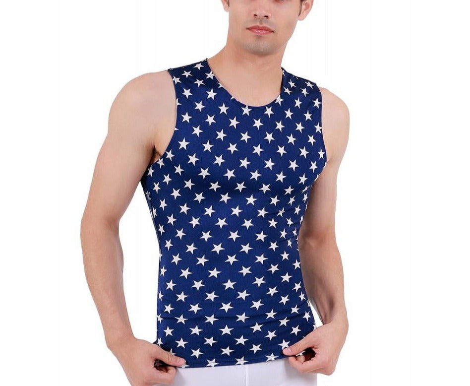  InstantFigure Insta Slim Stars Activewear Sleeveless Crew-Neck 4TAT0N1 - Stars - Bonton