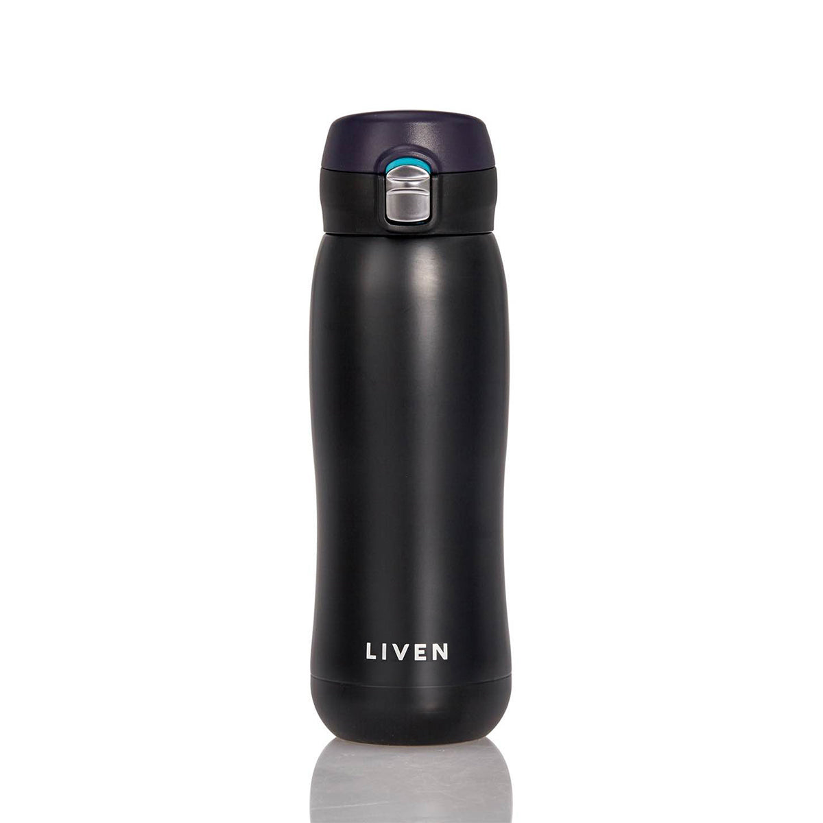  Acera Liven Glow™ Ceramic-Coated Insulated Stainless Steel Water Bottle 17 Oz - Matte Black - Bonton