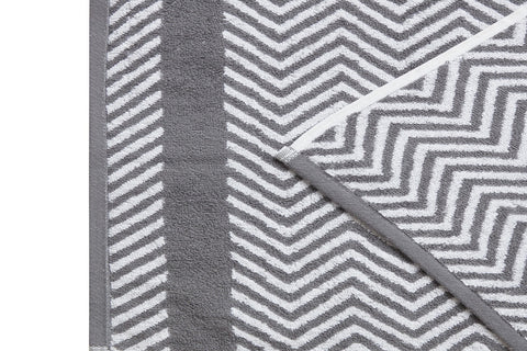 Kathy Ireland 6 Piece Chevron Jacquard Towel Set With Lets Dry
