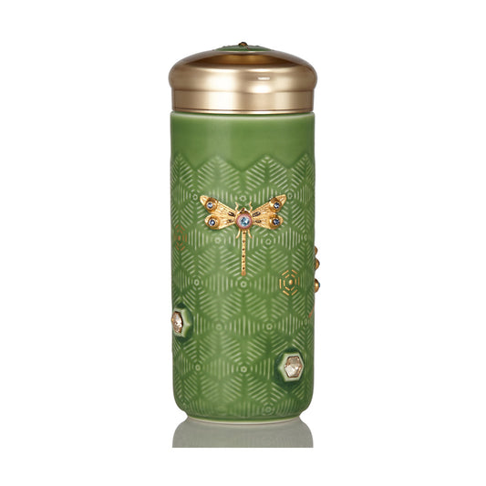 Dragonfly Serenity Travel Mug With Crystals