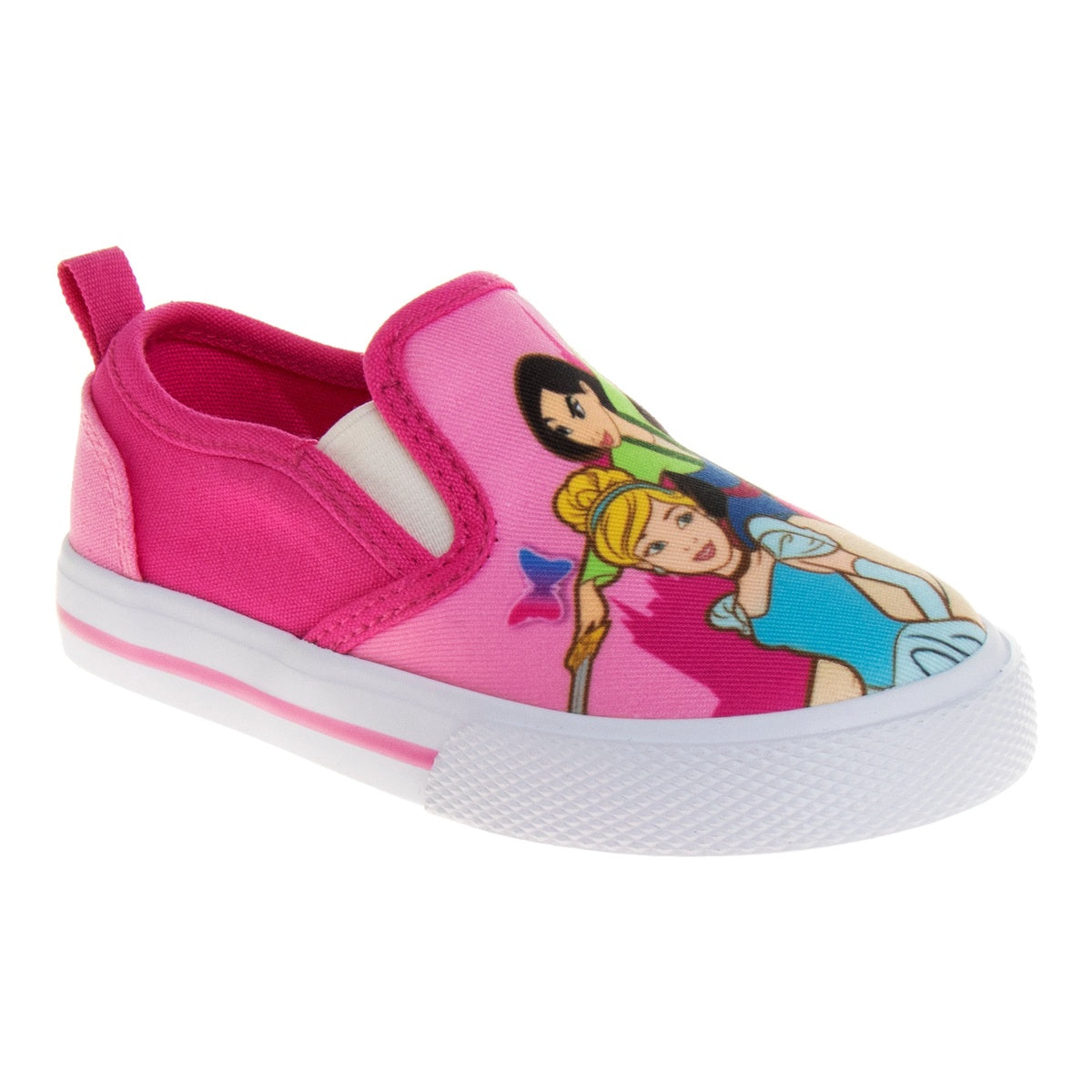  Josmo Disney Princess Girls No Lace Shoes - Disney Character Loafer Low Top SlipOn Casual Tennis Canvas Sneakers (Size 5-12 Toddler) - 5 - Bonton