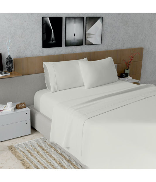 Cotton 400TC Sateen Sheet Set Ivory