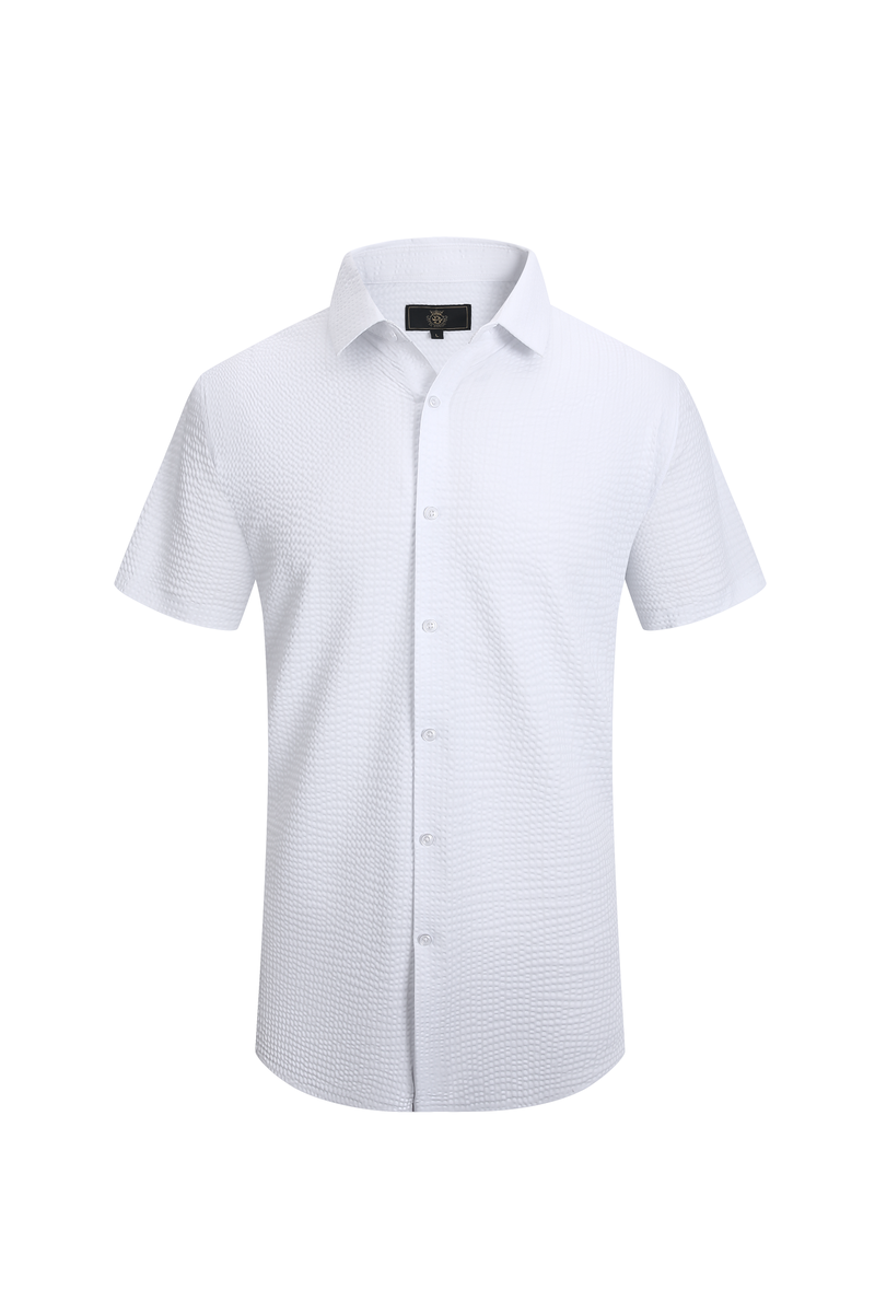  Barocco Lineform Stretch SS Shirt WHITE - WHITE - Bonton