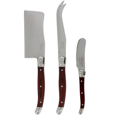 3 Piece Large Laguiole Pakkawood Cheese Knife Set