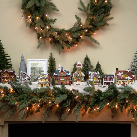 LED Lighted Post Office Christmas Village Decoration - 7"