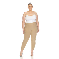 Plus Size Super Soft Elastic Waistband Scuba Pants