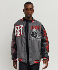 Scarface the World Varsity Jacket - Black and Grey