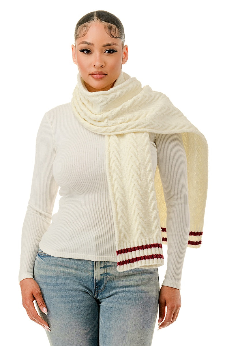  Marcus Adler Knit Varsity Scarf - Green - Bonton