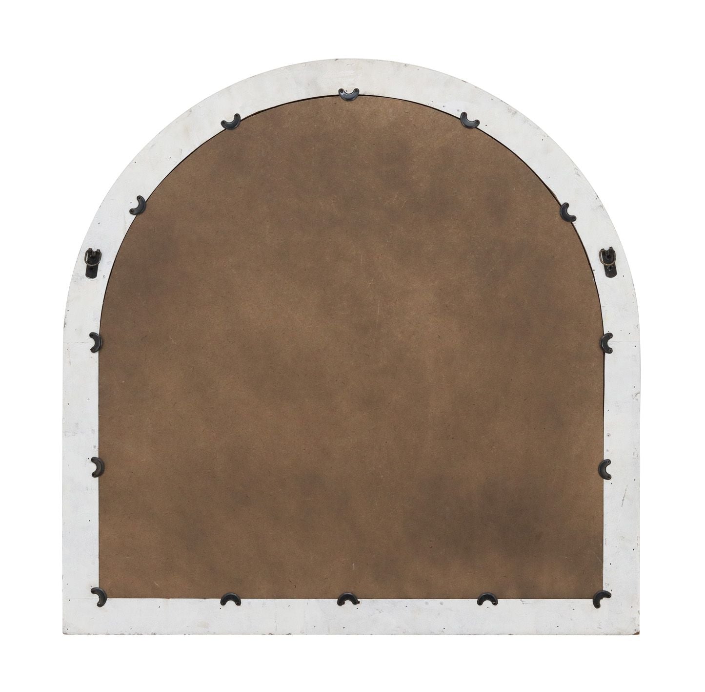  Paris Loft Modern Arched Accent Window Mirror - White/Gold - Bonton