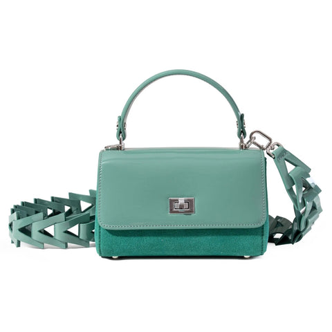 Lili Bag - Mint Patent & Suede