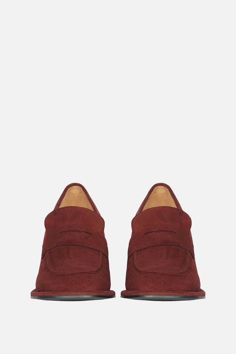  Saint G Viviana Suede - Heel Loafers - Burgundy - Bonton