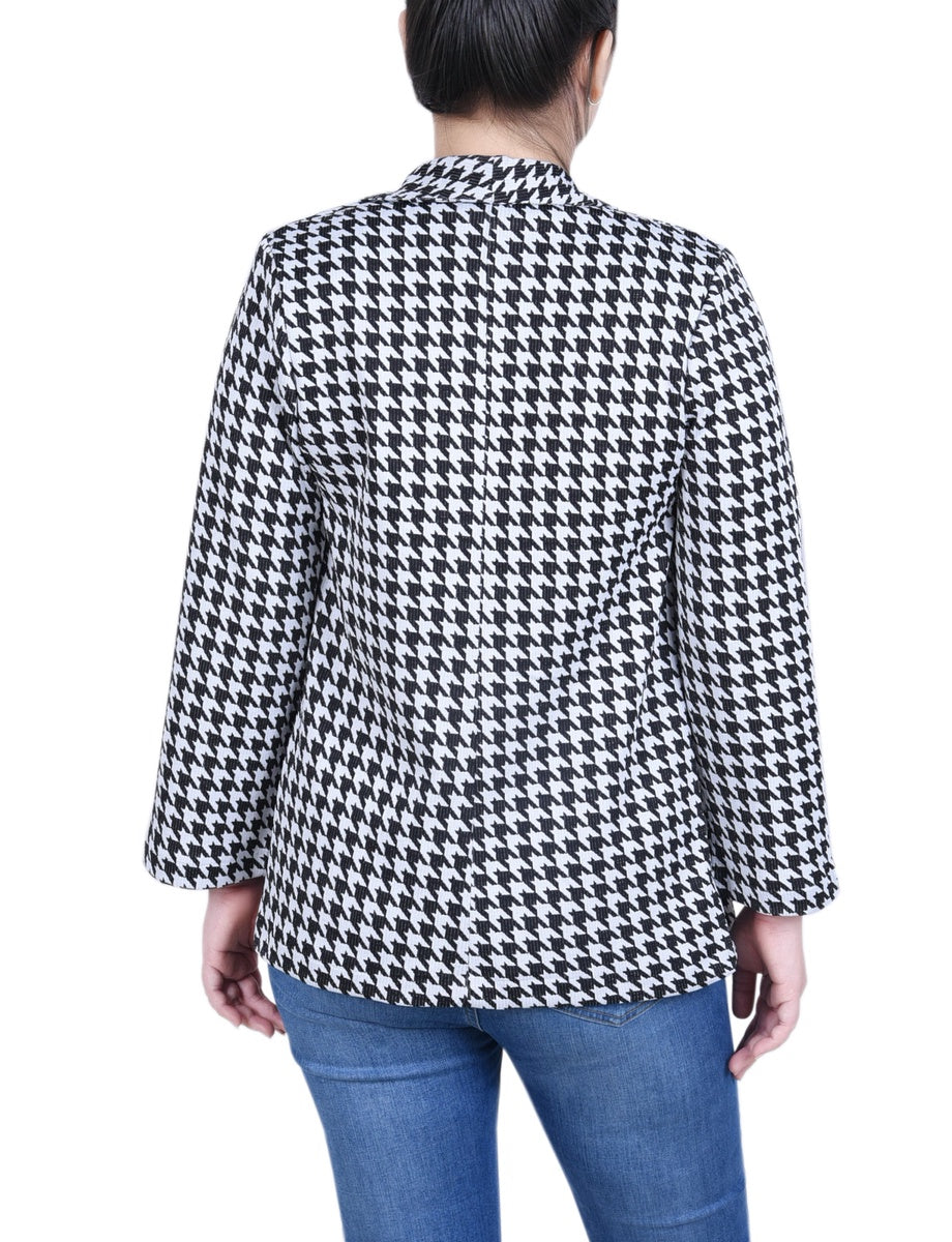  NY Collection Long Sleeve Ponte Jacket - Plum Caspia - Bonton