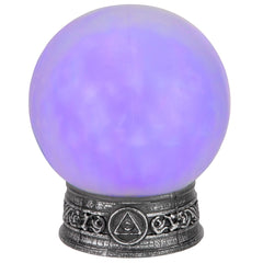 8" LED Lighted Mystical Crystal Ball With Sound Halloween Decoration