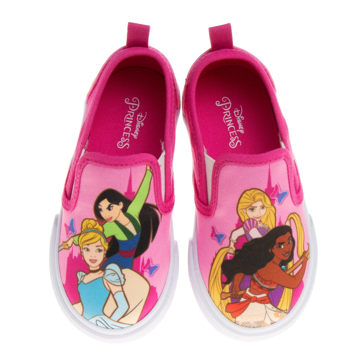  Josmo Disney Princess Girls No Lace Shoes - Disney Character Loafer Low Top SlipOn Casual Tennis Canvas Sneakers (Size 5-12 Toddler) - 5 - Bonton
