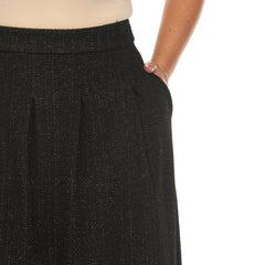 Plus Size Flared Tweed Skirt