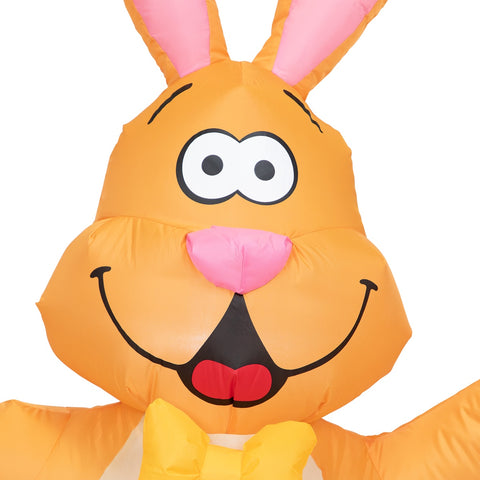 Inflatable LED Lighted Easter Bunny With Egg Outdoor Decoration - 4'