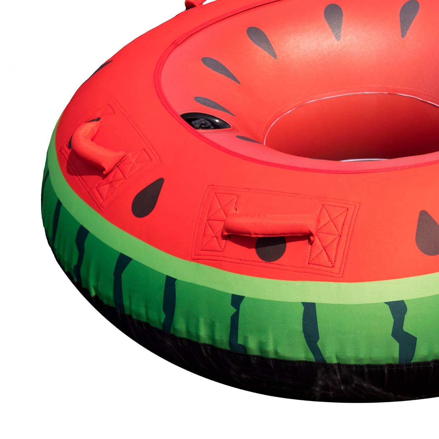  48-Inch Inflatable Red and Green Single Rider Watermelon Tube - Red - Bonton