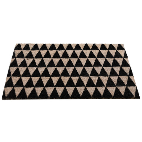 Black and Gray 3-Dimensional Triangle Print Doormat 17 X 29