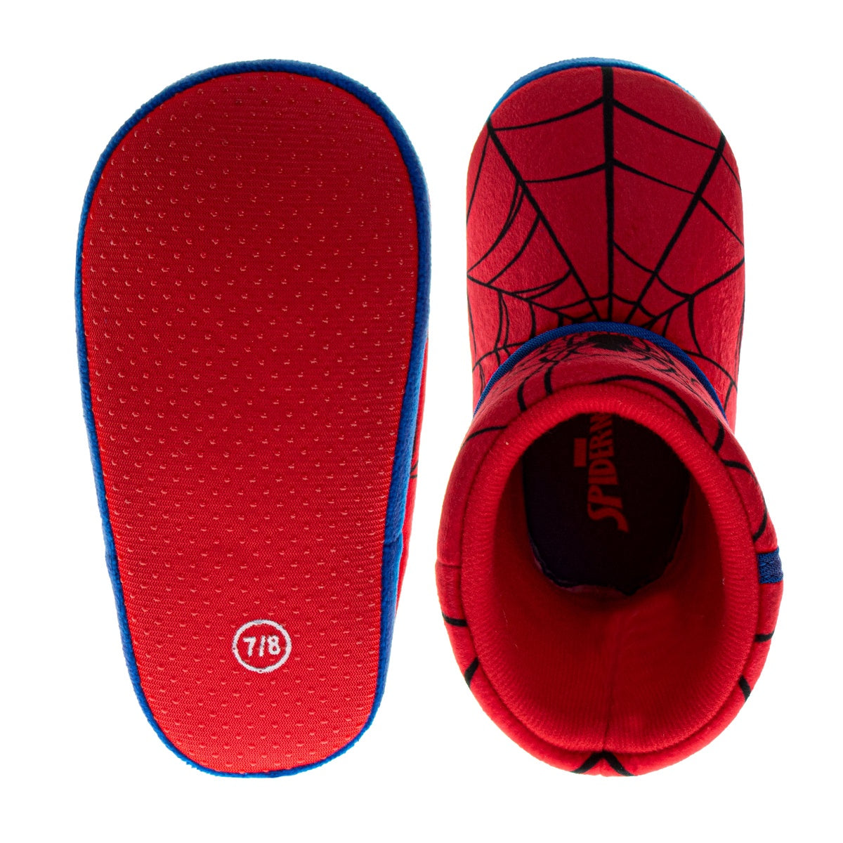  Josmo Marvel Spiderman Boys Slippers the Amazing Spidey House Shoes Indoor Cozy Plush Slippers Size Toddlers - 5-6 - Bonton