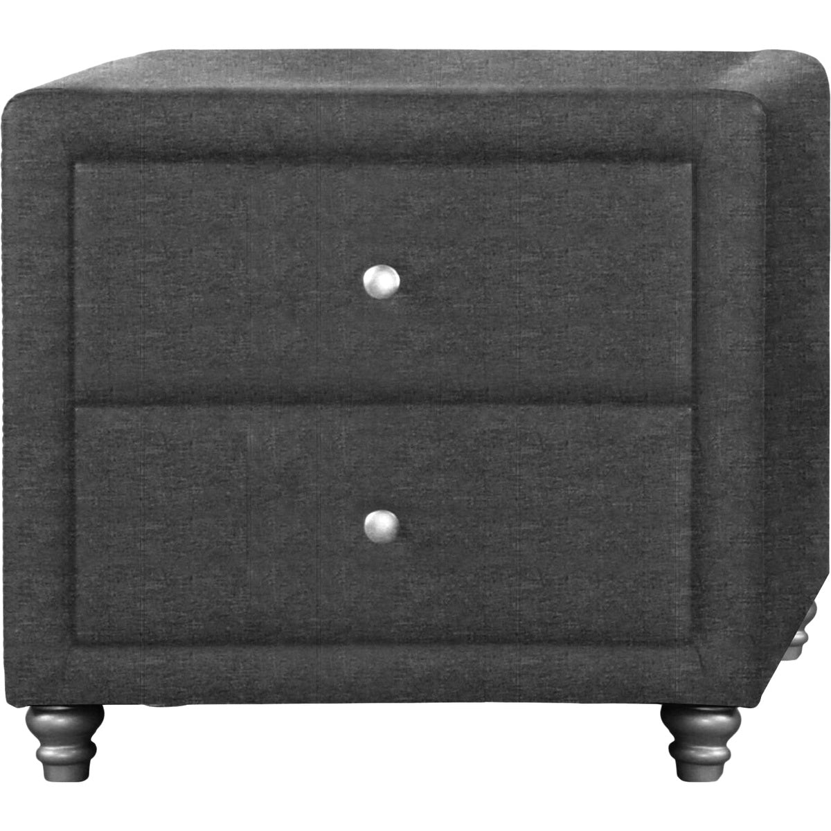  Upholstered Nightstand - Black - Bonton