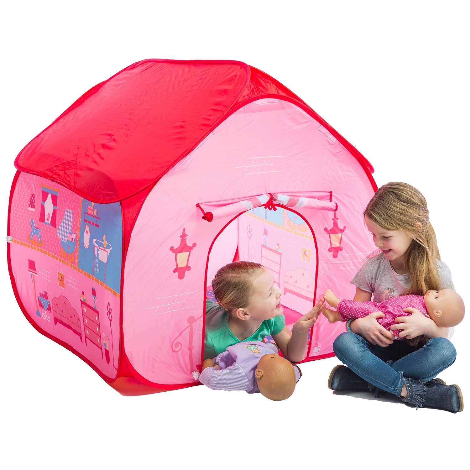  Fun2Give Fun2Give Pop-it-Up Dollhouse Tent with House Playmat - Multi - Bonton