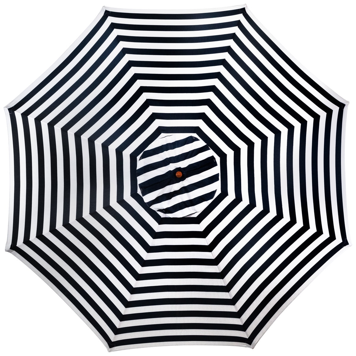  Northlight Striped Outdoor Patio Market Umbrella With Wooden Pole - 8.5' - Blue and White - Default Title - Bonton