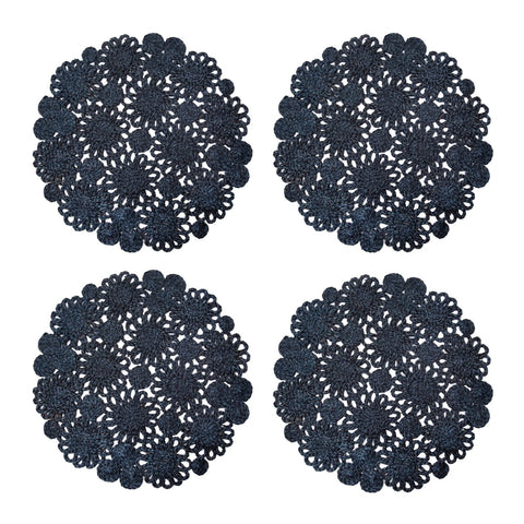 Daisy Jute 15" Round Placemat - Set of 4