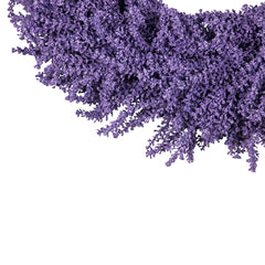 Purple Lavender Artificial Floral Spring  Wreath  28-Inch  Unlit