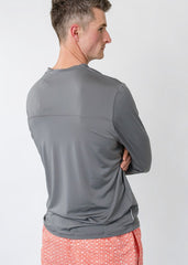 Men's Grey Sport Zip Top