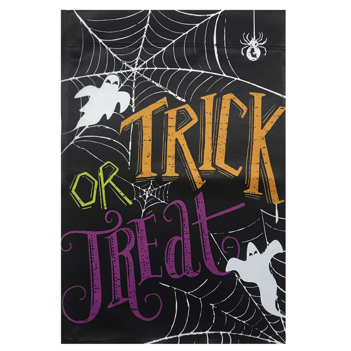  Northlight Spider Webs and Ghosts Trick or Treat Outdoor Garden Flag 28