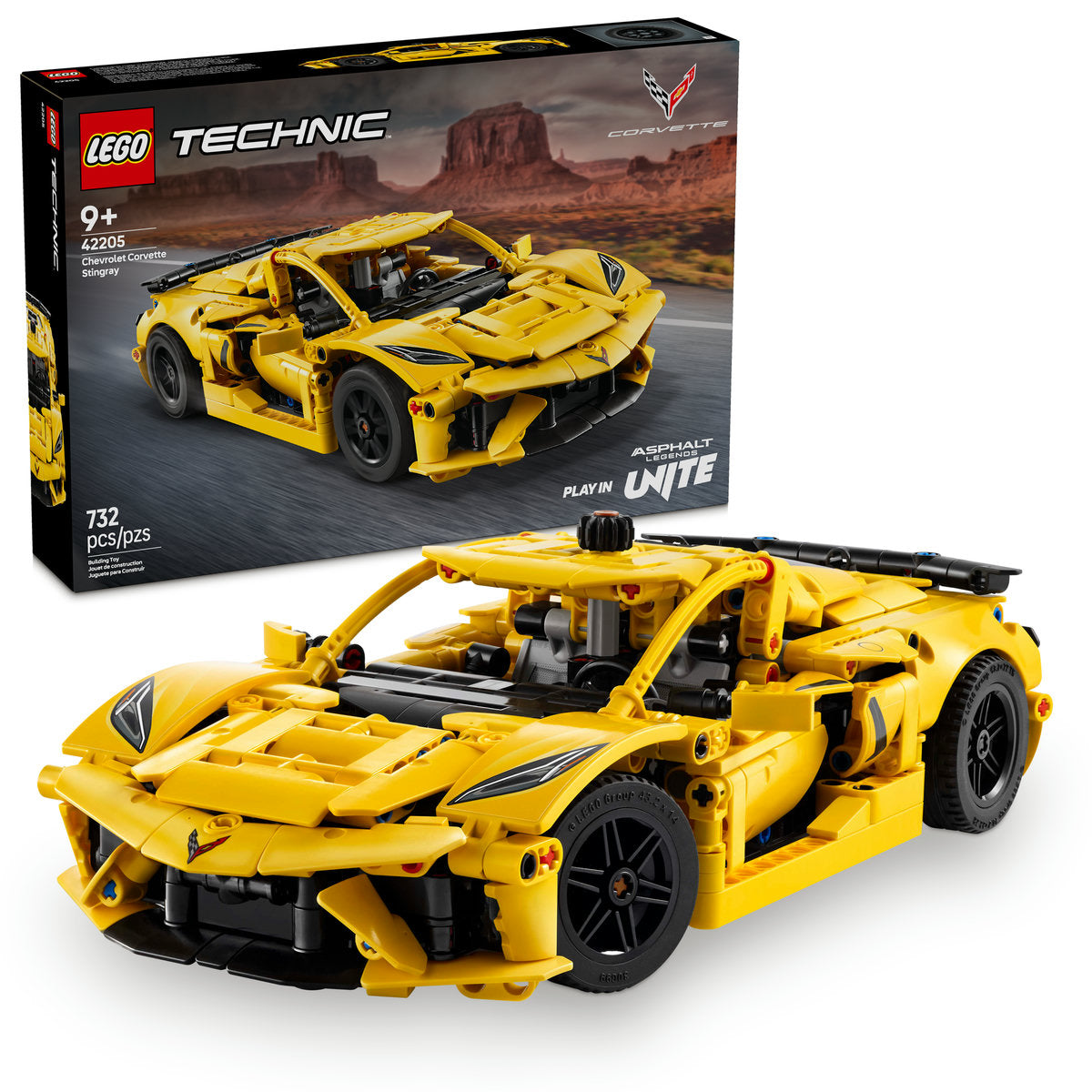  LEGO LEGO® Technic™ Chevrolet Corvette Stingray Car Model Kit Vehicle Toy 42205 - Technic - Bonton